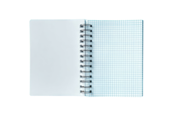 Open spiral-bound notebook with grid paper (1)