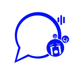 blue speech bubble frame and feel like crying