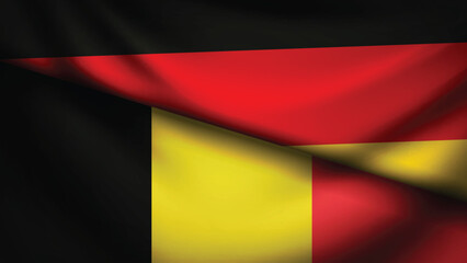 belgium and germany flag fusion design
