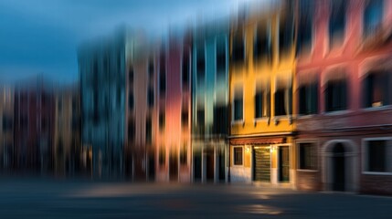 Artistic blurred Venice abstract texture with romantic travel mood.