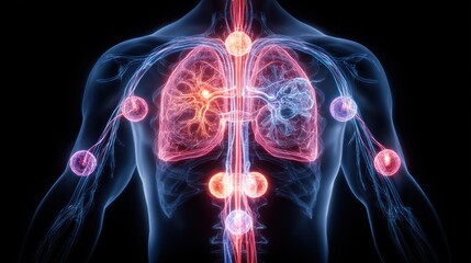 Human respiratory system anatomy diagram