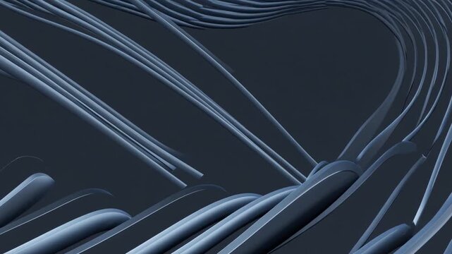 blue abstract cable pattern against dark background