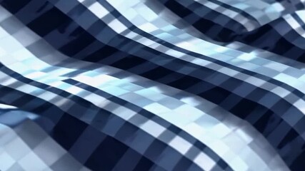 blue plaid fabric waves abstract texture - Powered by Adobe