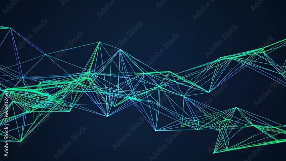 Poster abstract digital network lines geometry mesh