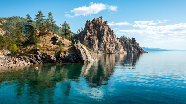 rocky coast of the sea