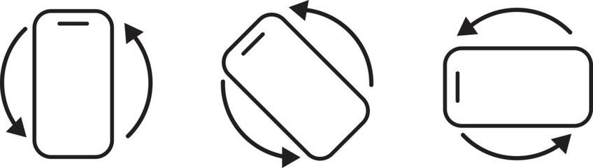 Smartphone Orientation Icons for Screen Rotation