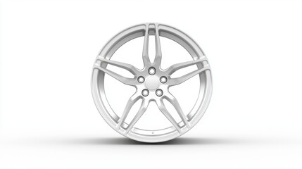 Naklejka premium Stylish alloy wheel design showcasing five spokes suitable for sporty vehicles and enhancing automotive aesthetics
