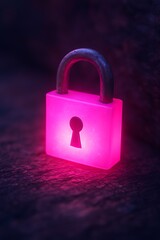 Fototapeta premium lock on a red background