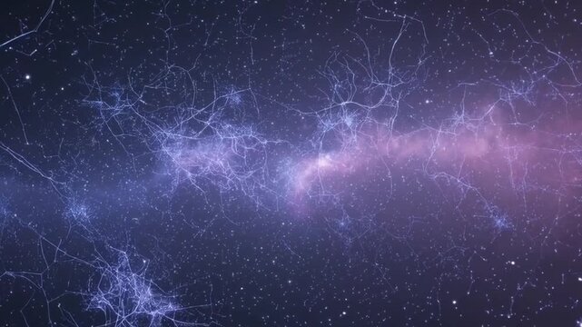 cosmic neural web of stars and nebula in deep space