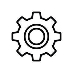 Vector art of single gear cogwheel icon representing mechanical engineering and industry