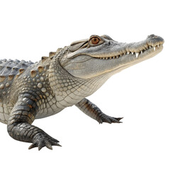 Obraz premium Realistic crocodile with sharp teeth high resolution picture
