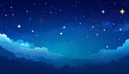 Fototapeta premium Night sky with clouds