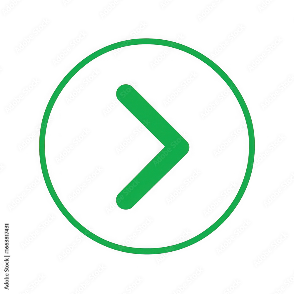 Poster bright green arrow inside a neon circle symbolizing forward movement and progress transparent backgr