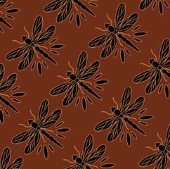 seamless dragonflies background