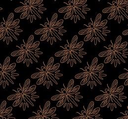 seamless dragonflies pattern