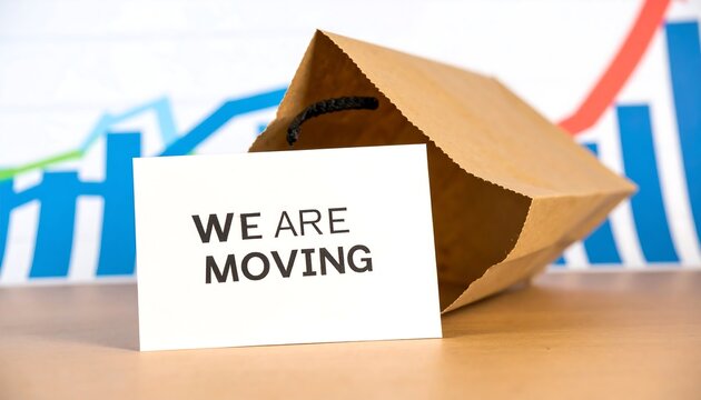 Notice of relocation in brown paper bag