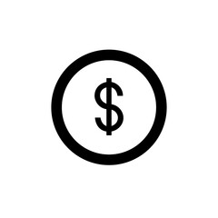 Dollar Symbol in Circle Minimal Icon