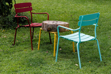 chairs in the garden