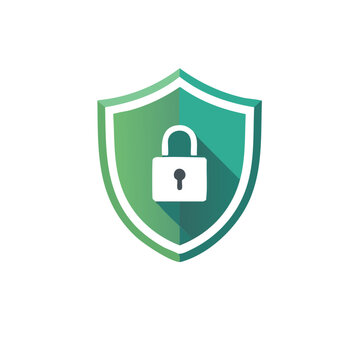 Shield Protection with Padlock Safe Security Cybersecurity Safety System