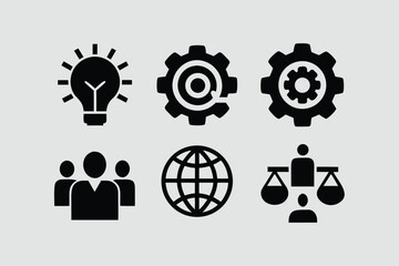 Core Values Icon Set vector 