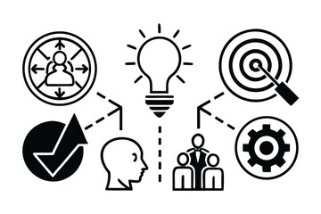 Core Values Icon Set vector 