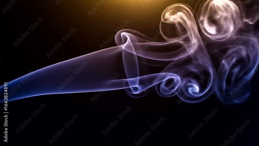 Poster a captivating display of swirling smoke patterns against a dark backdrop.
