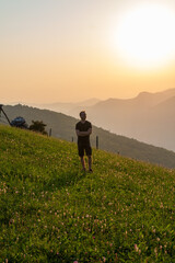 walking in the mountains