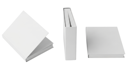 Isolated Stack of White Books
