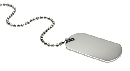 Isolated Military Dog Tag