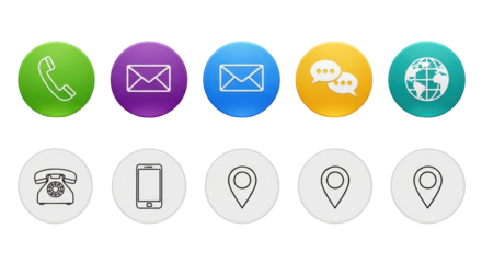 Isolated Contact Icons