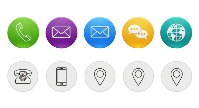 Isolated Contact Icons