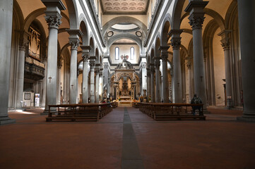 Obraz premium Interior Of The Santo Spirito Church In Florence Italy