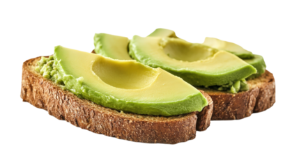 Avocado Toast on Dark Bread Healthy Breakfast Food