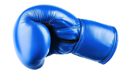 Blue Boxing Glove isolated on a Transparent Background