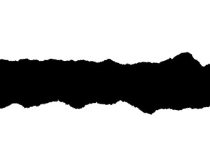 Torn paper strip isolated on transparent background