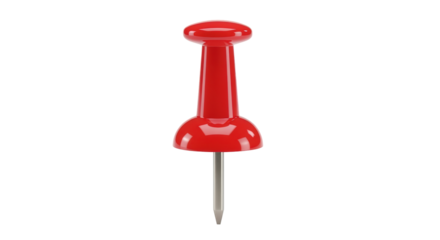 Isolated Red Push Pin