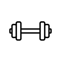 Vector icon of a dumbbell for fitness and strength training  
