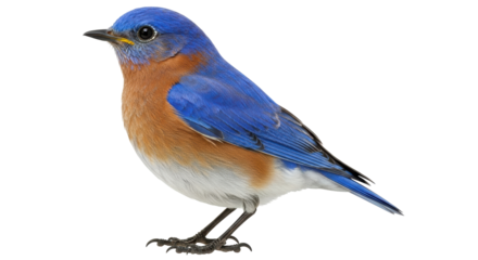 Isolated Eastern Bluebird Perched