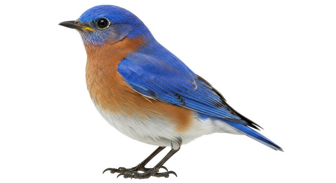 Isolated Eastern Bluebird Perched