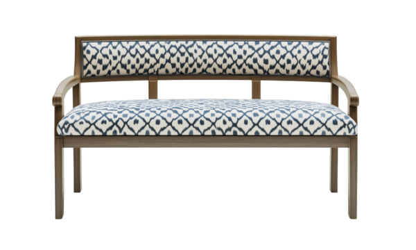Stylish upholstered bench for kitchen and dining spaces modern home decor indoor environment side view comfort and elegance