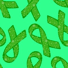 Breast cancer month seamless pink ribbon day mammogram pattern for medical accessories and medicine textiles