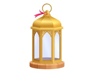 Golden lantern with intricate design (1)