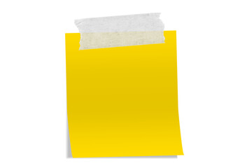 Realistic sticky note isolated on blank background
