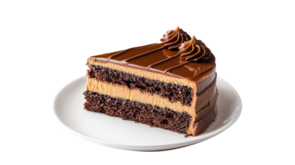 Chocolate Layer Cake Slice Decadent Dessert Treat