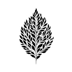 Obraz premium Elegant black and white leaf vector art illustration for nature inspired designs and creative projects today