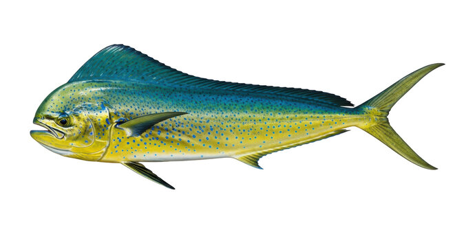 Isolated Mahi-Mahi Fish