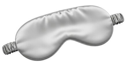 Isolated Silver Silk Sleep Mask