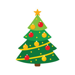 sparkling christmas tree decorated with golden ornaments