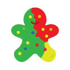 frosted gingerbread cookies with colorful icing design