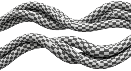 Isolated Patterned Checkered Fabric